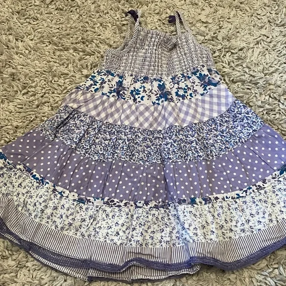 2007 Children’s Place Purple Floral Sundress w/Diaper Cover, Size 4T - Picture 4 of 8